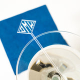 Diamond Monogram Acrylic Stir Sticks - SET OF 4