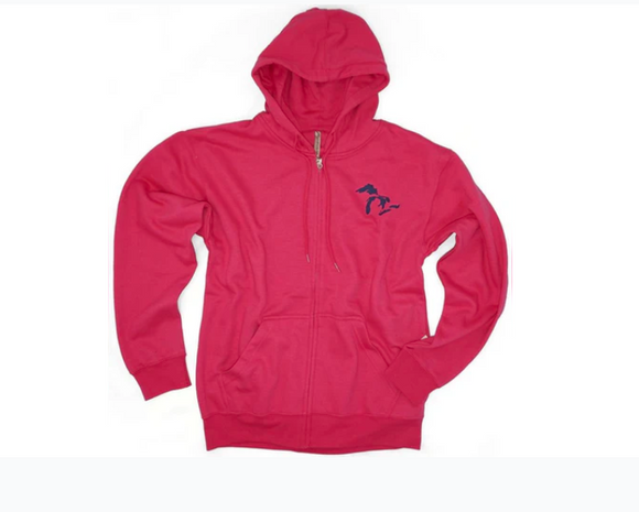 Great Lakes Pink Full Zip Hoodie