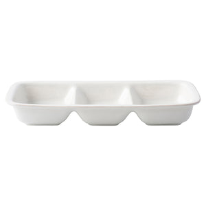 Juliska Puro Divided Serving Dish 15 " in Whitewash